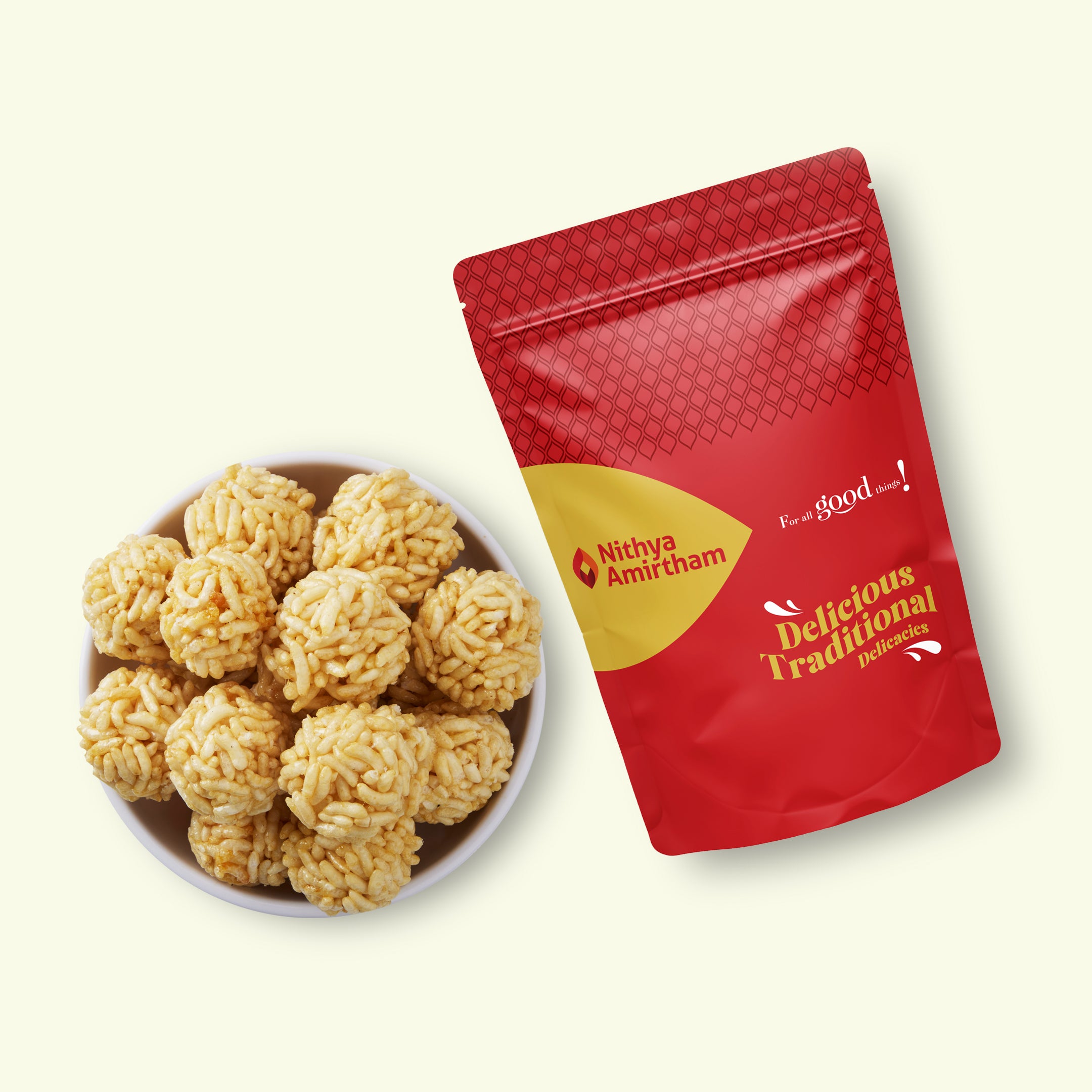 Pori Urundai 10 piece - Nithya Amirtham Indian Food Pvt Ltd